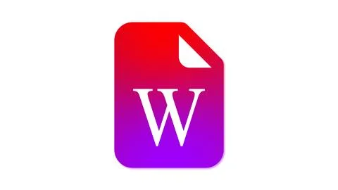 Stylized Document Icon with Gradient Background Illustrazione stock