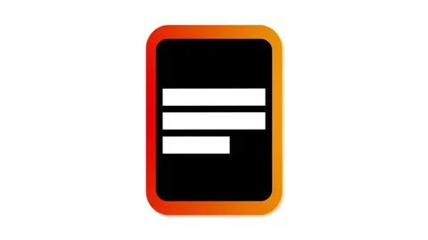 Stylized Document Icon with Gradient Border 動画素材 280495624
