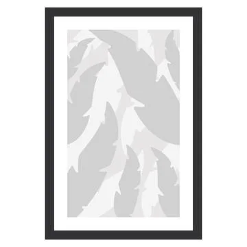 Stylized dolphin pattern in gray shades Vector Stock Illustration