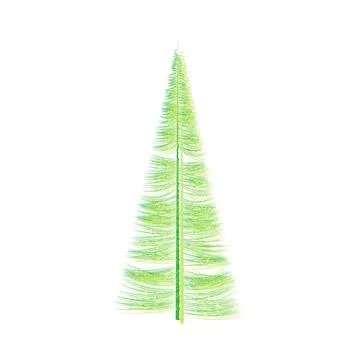 Stylized double coniferous tree as New Year symbol Stock Illustration