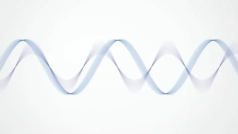 Stylized double helix wave patterns flowing in a continuous motion Stock Footage 340877625