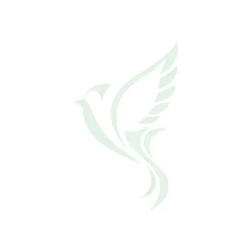 (Stylized Dove in Flight Symbol. An elegant, minimalist emblem of an avian .. Stock Illustration