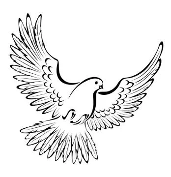 Stylized dove Illustrazione stock