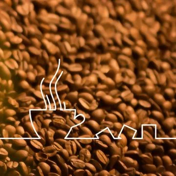 Stylized drawing of a coffee cup. Stock Illustration