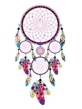 Stylized dream catcher Stock Illustration