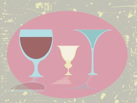 Stylized drinks Stock Illustration