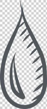 Stylized droplet graphic showing bold gray outline, diagonal hatch marks, Stock Illustration