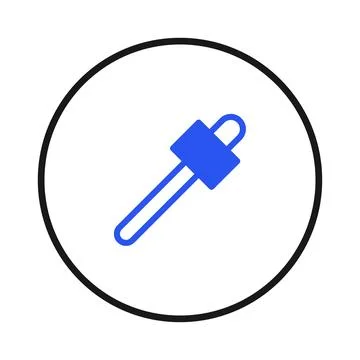 Stylized dropper icon vector art graphic illustration of color tool for dig.. Stock Illustration