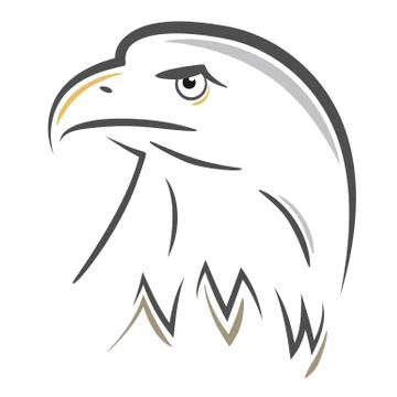 Stylized Eagle head design Stock Illustration