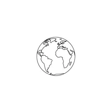 Stylized earth icon Stock Illustration