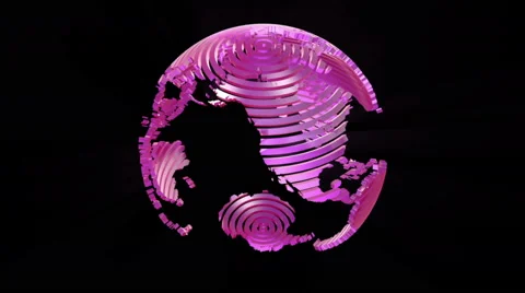Stylized Earth Rotation Animation - 4K Resolution Ultra HD Stock Footage 42056695