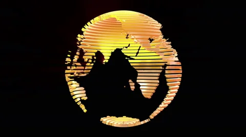 Stylized Earth Rotation Animation - 4K Resolution Ultra HD Stock Footage 42056965