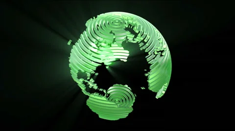 Stylized Earth Rotation Animation Stockbeeldmateriaal 40365546