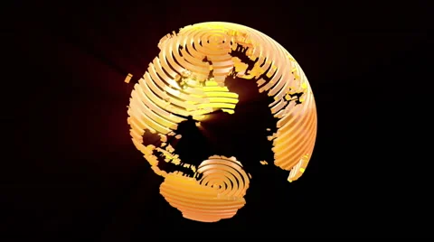 Stylized Earth Rotation Animation 動画素材 40365549