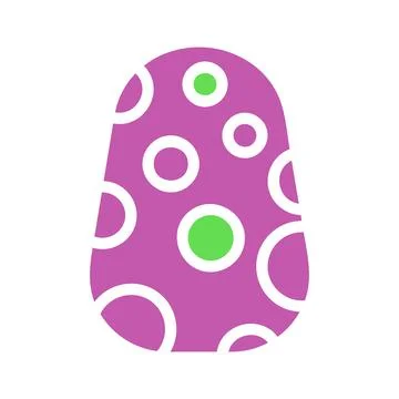 Stylized Easter Egg with Colorful Dot Pattern Stockillustratie