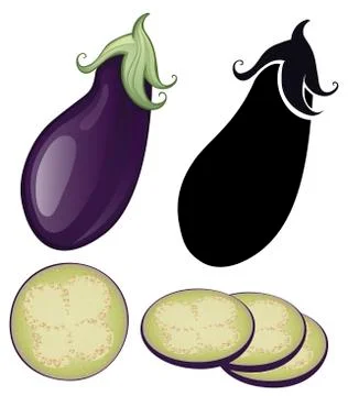 Stylized eggplant Stock Illustration