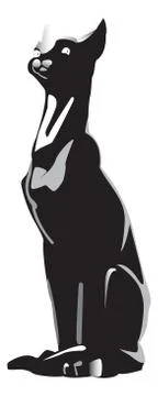 Stylized Egyptian cat Stockillustratie