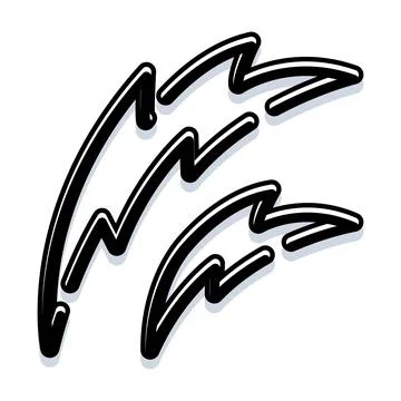 Stylized electric bolt symbol representing power and energy Stock Illustration