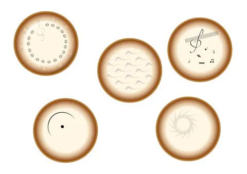 Stylized elements of musical notation for design. 스톡 일러스트