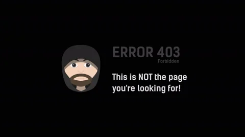 Stylized Error 403 - Forbidden with man in hood and text with modern culture Stock Footage 65792729