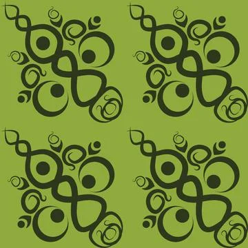 Stylized ethnic pattern - graphics. A fabulous world. Oriental motifs, tiles. Stock Illustration