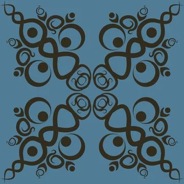 Stylized ethnic pattern - graphics. A fabulous world. Oriental motifs, tiles. Stock Illustration