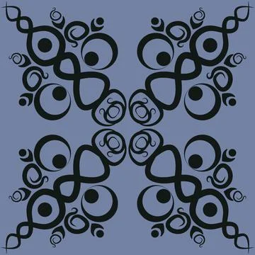 Stylized ethnic pattern - graphics. A fabulous world. Oriental motifs, tiles. Stock-Illustration