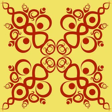Stylized ethnic pattern - graphics. A fabulous world. Oriental motifs, tiles. Stock Illustration