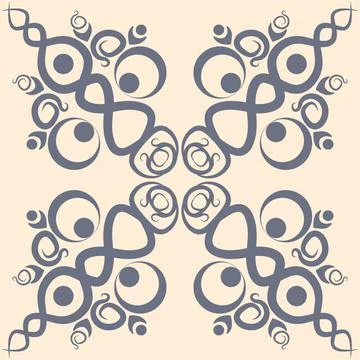Stylized ethnic pattern - graphics. A fabulous world. Oriental motifs, tiles. Stock Illustration