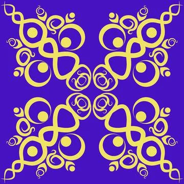 Stylized ethnic pattern - graphics. A fabulous world. Oriental motifs, tiles. Stock Illustration