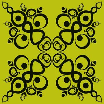 Stylized ethnic pattern - graphics. A fabulous world. Oriental motifs, tiles. Stock Illustration