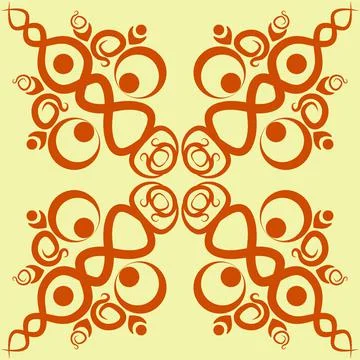 Stylized ethnic pattern - graphics. A fabulous world. Oriental motifs, tiles. Stock Illustration