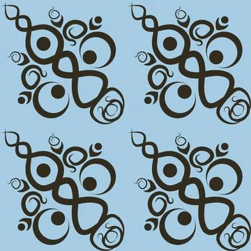 Stylized ethnic pattern - graphics. A fabulous world. Oriental motifs, tiles. Stock Illustration