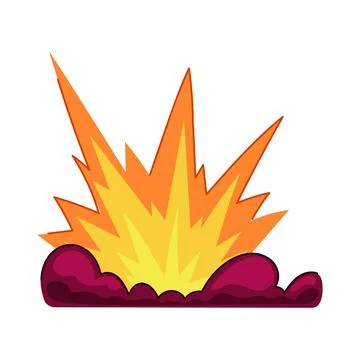 Stylized explosion effect creating a dynamic energy burst Stock Illustration