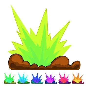 Stylized explosion effect creating a dynamic energy burst graphic Stock Illustration