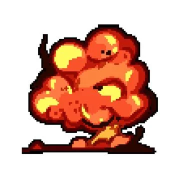 Stylized explosion showing powerful destructive impact Stock Illustration