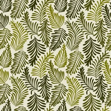 Stylized fern leaves pattern Stock Illustration