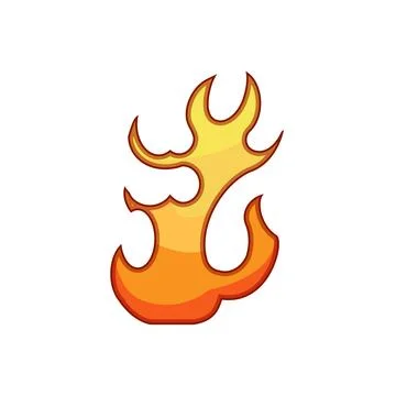 Stylized fire flame decal design element illustration Stockillustratie