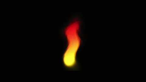 Stylized Fire Flame Flickering on Black Background for Compositing Vídeos de archivo 333625038