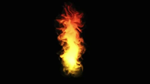 Stylized Fire Flame Flickering on Black Background for Compositing Vídeos de archivo 333625041