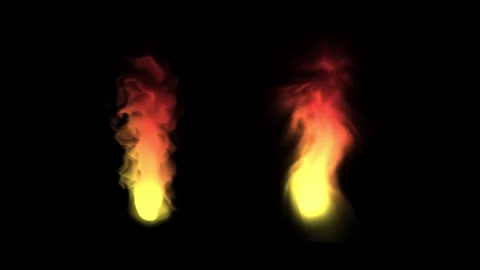 Stylized Fire Flame Flickering on Black Background for Compositing Vídeos de archivo 333625149