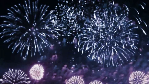 Stylized fireworks video clip 스톡 동영상 71361412