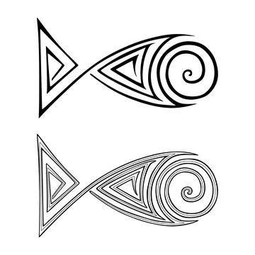 Stylized fish Stock Illustration