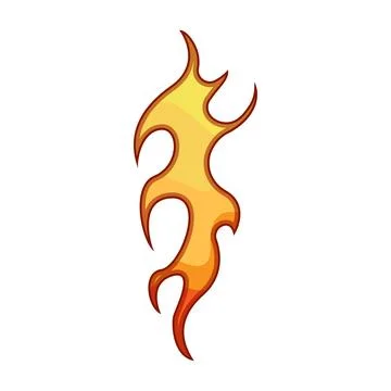Stylized flame graphic design element hot rod speed Stock Illustration