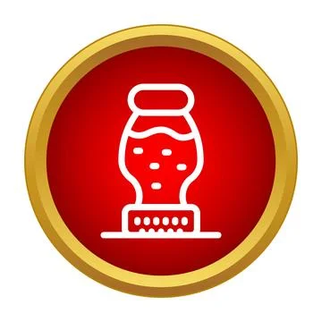 Stylized flask icon with bubbling liquid Stock Illustration