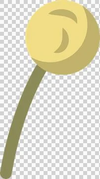 Stylized flat design is featuring yellow ball on olive-green handle on Illustration