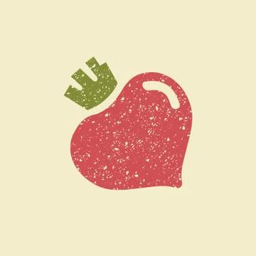 Stylized flat icon of a beetroot. Stock Illustration