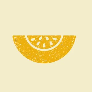 Stylized flat icon of a melon. Stock Illustration