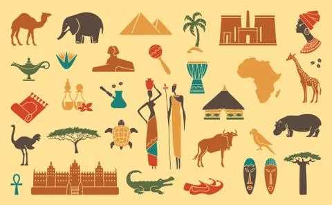 Stylized flat icon of a pineapple. Stock Illustration