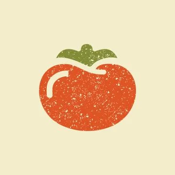Stylized flat icon of a tomato. Stock Illustration